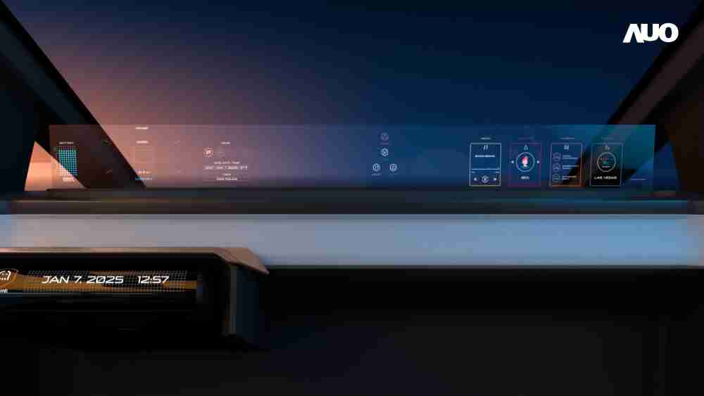 彩运网无界透明显示接口(Horizon Image Glass)透过车运算方案整合仪表板、、中控台及副驾显示器，，，，一体式全景呈现，，，提供乘用者清晰的前方视野、、行车必要信息与娱乐功能